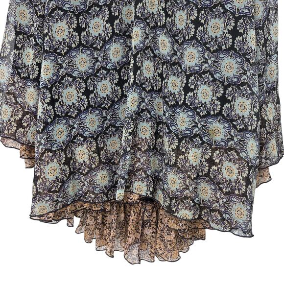 FREE PEOPLE MEDIUM GABI TUNIC BOHO V-NECK LONG BELL SLEEVE OPEN BACK MINI DRESS - Picture 8 of 8